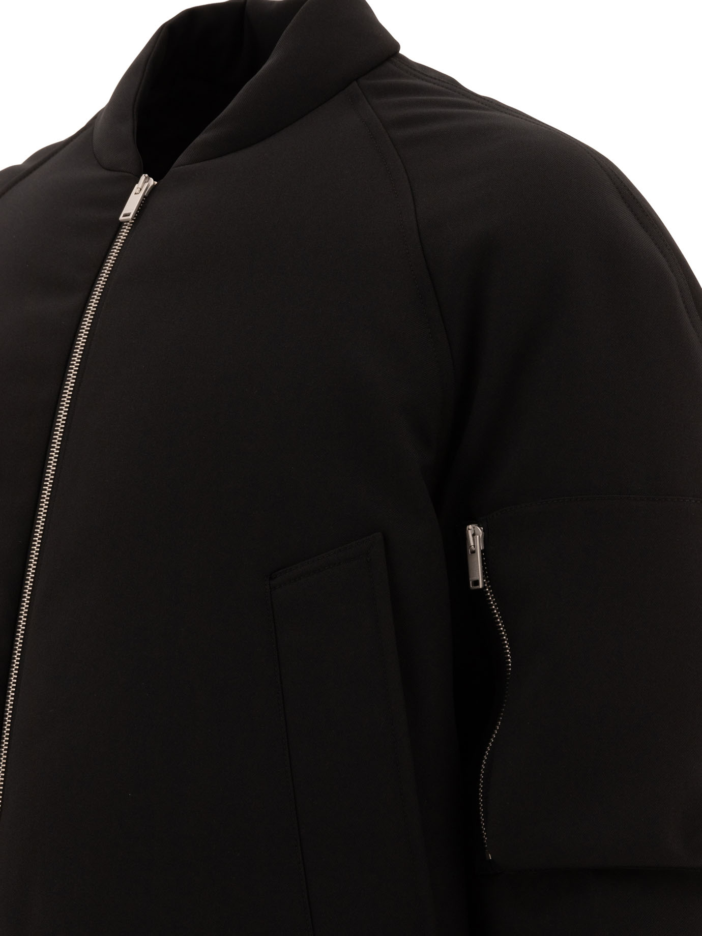 JIL SANDER Black   Water-repellent bomber jacket